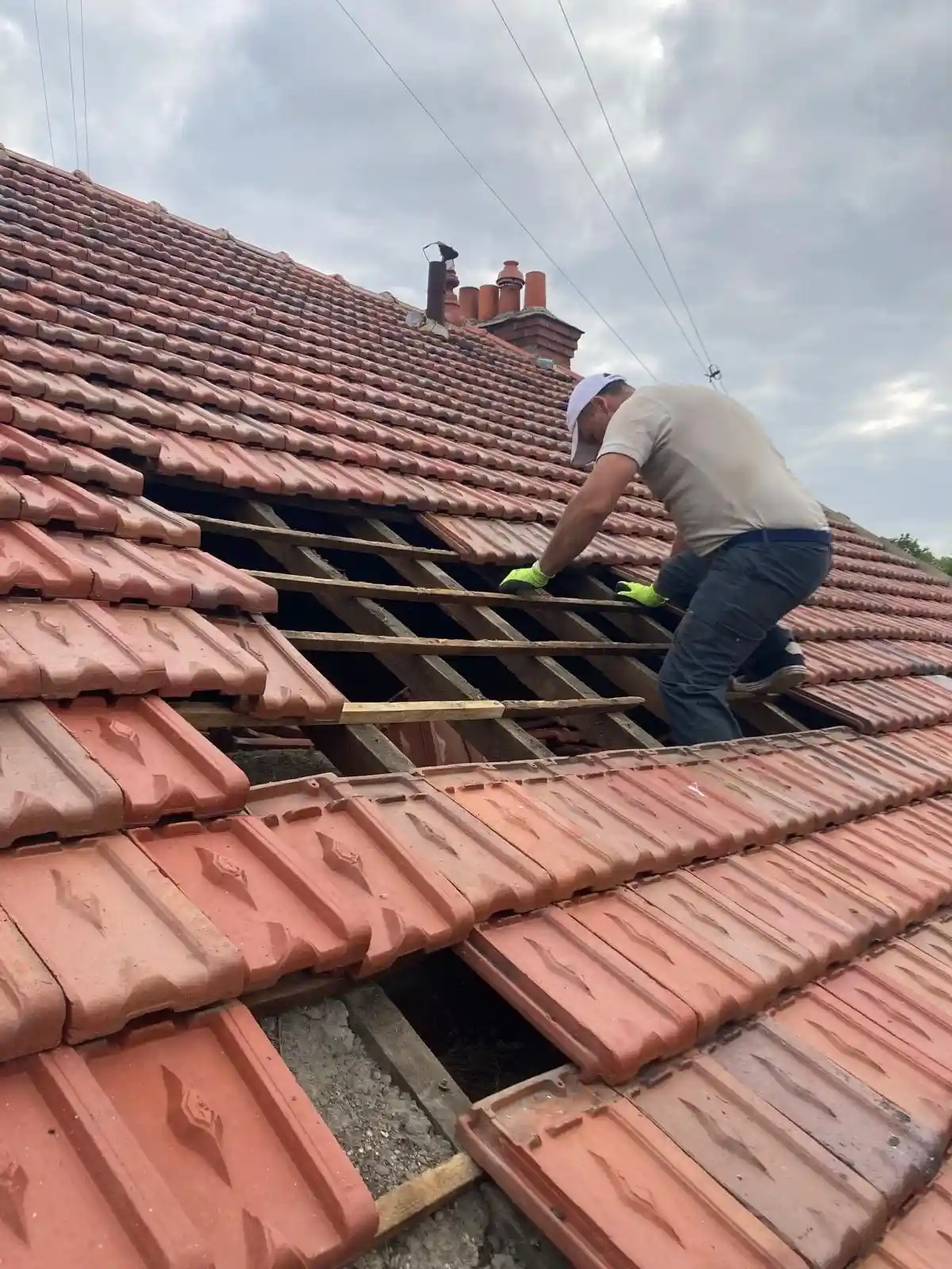 Rénovation de toiture en cours